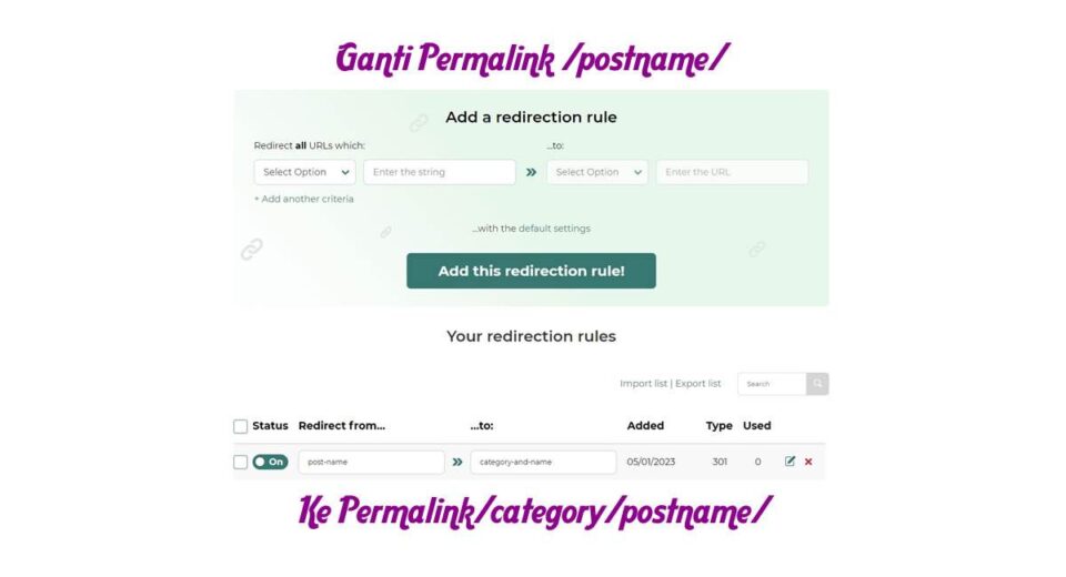perbaiki url ganti permalink