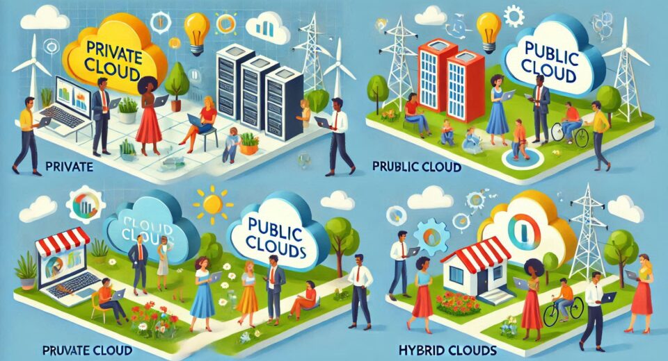 different Private Public and Hybrid Cloud