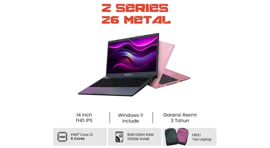 Laptop 6 Jutaan axioo MyBook Z6 Metal, Performa Maksimal