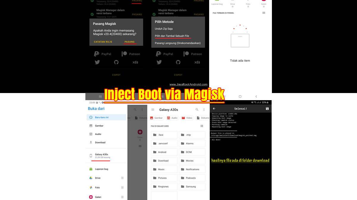 inject boot samsung magisk