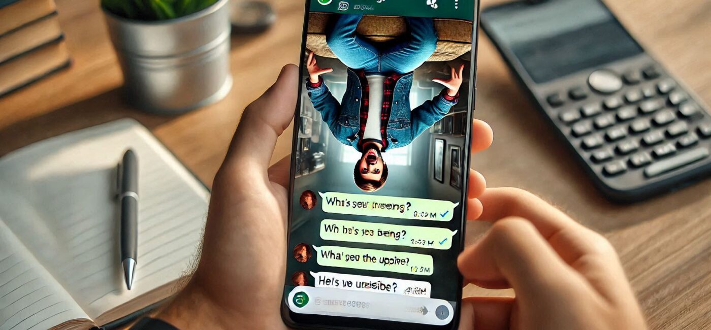Gambar Terbalik di WhatsApp