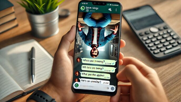 Gambar Terbalik di WhatsApp